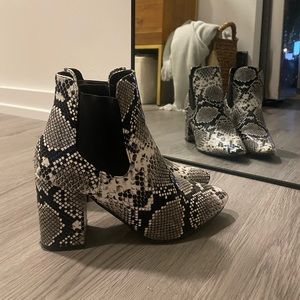 Snakeskin Booties